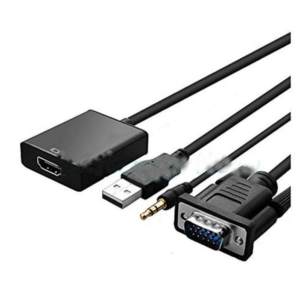 Universal VGA Male To HDMI Output 1080P Audio TV AV HDTV Cable Converter Adapter